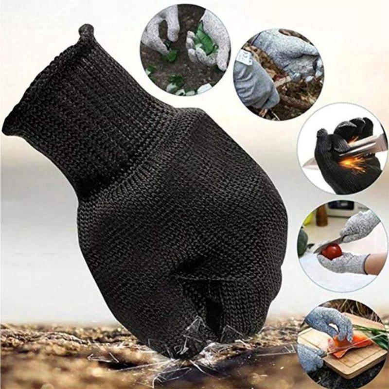 1 treillis métallique en acier inoxydable robuste 3 gants résistants aux coupures pour trancher la viande Traitement Tranchage - 2