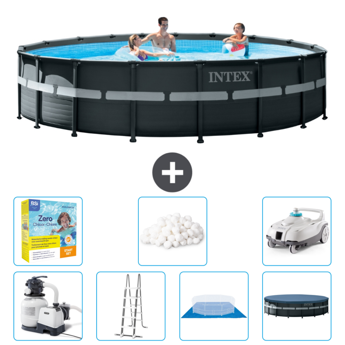 Piscine Intex ronde Ultra XTR Frame - 549 x 132 cm - Comprend des ...
