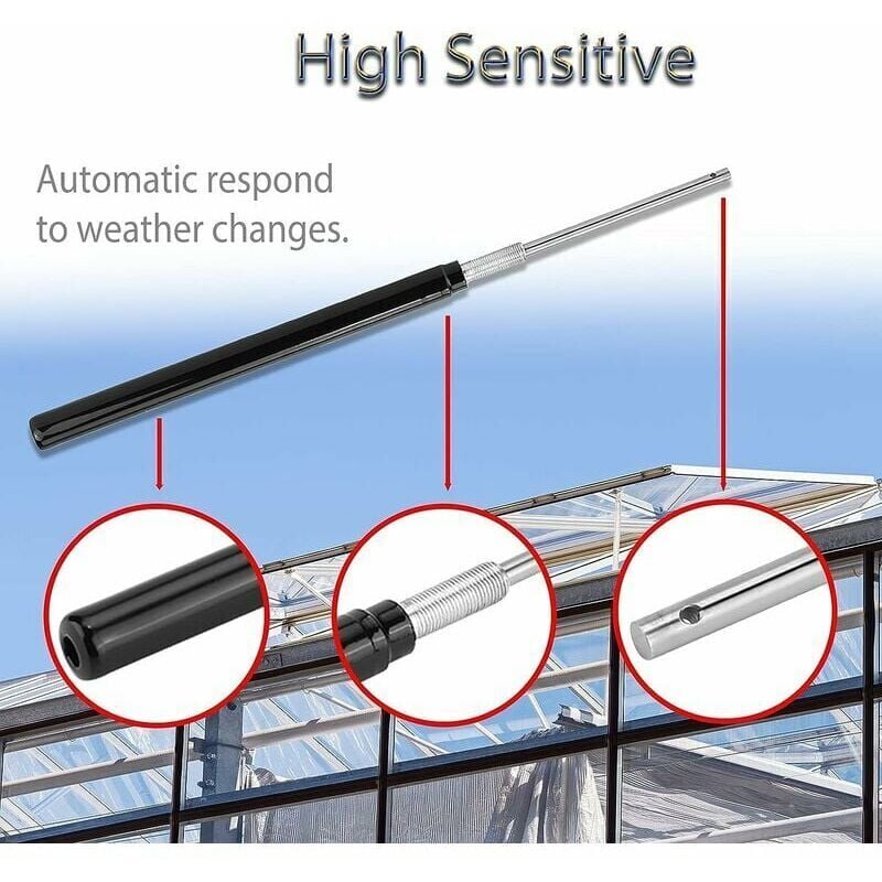 Vérin Automatique Pour Serre - Ouvre-Fenêtre Hydraulique Solaire, Régulateur De Température 15-25°C