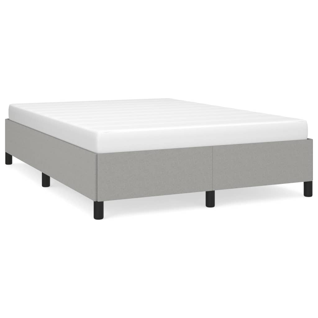 Cadre de lit sans matelas gris clair 140 x 200 cm tissu - 2