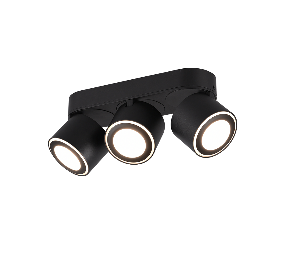 Spot sufitowy reflektor listwa TAURUS LED 5W Ciepła biel 450 lm czarny wym: 10,6 x 27,3 x 8,7 cm IP20 Trio