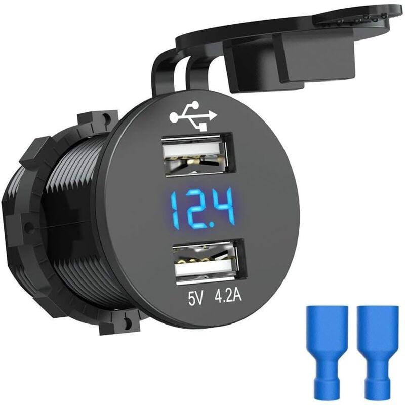Gniazdo żeńskie USB samochodowe 12V Ładowarka samochodowa 5V Wodoszczelna ładowarka USB 4.2A USB KFZ Podwójny adapter zapalniczki samochodowej z w