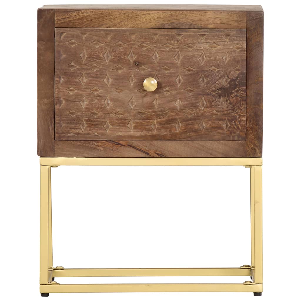 Table de chevet | Table d'appoint | Table de nuit 40 x 30 x 50 cm Bois de manguier massif CFW42416 - 2