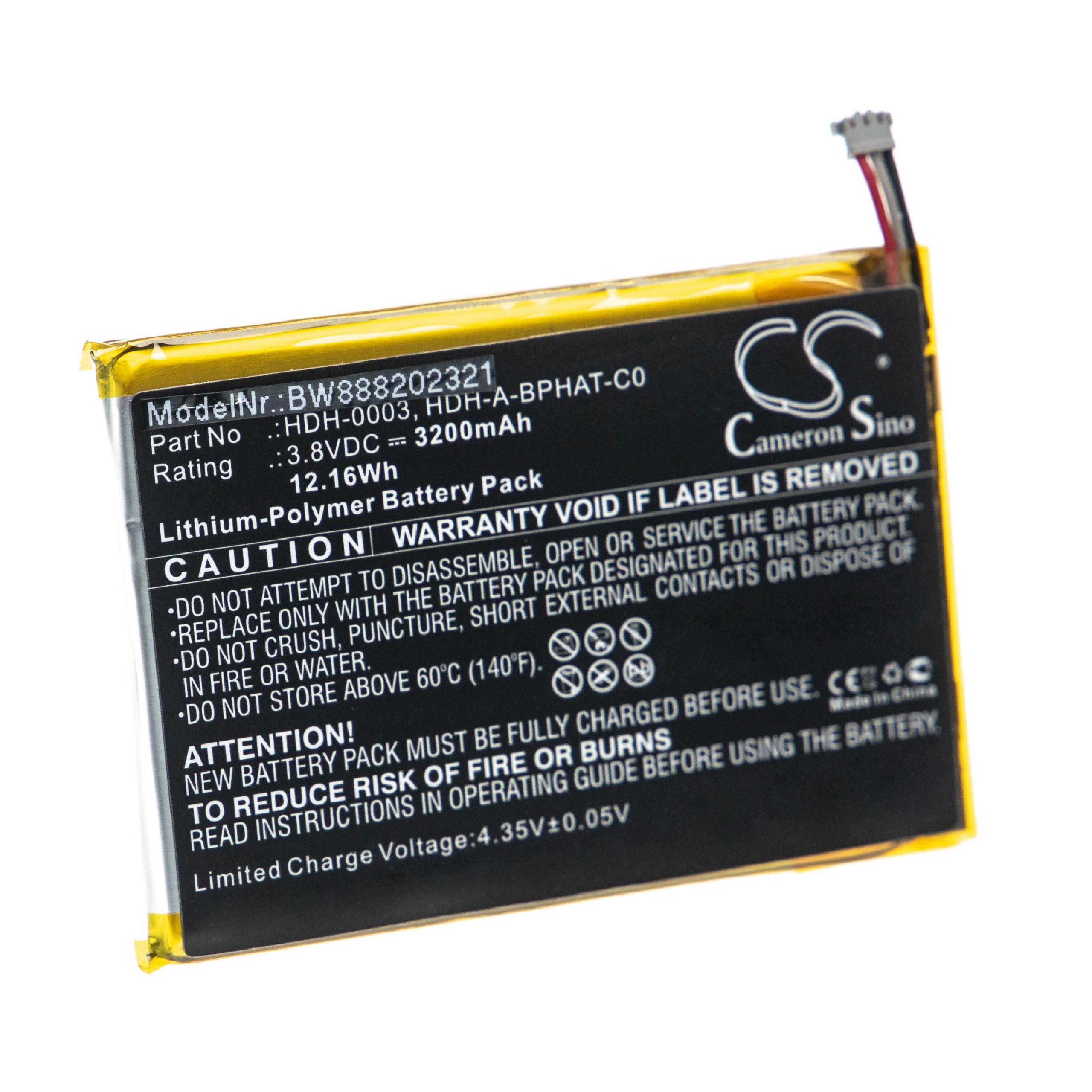 vhbw Li-Polymer Battery 6700 mAh (3.8 V) for Tablet, Netbook HTC Flounder as B0P82100, 35H00218-00M