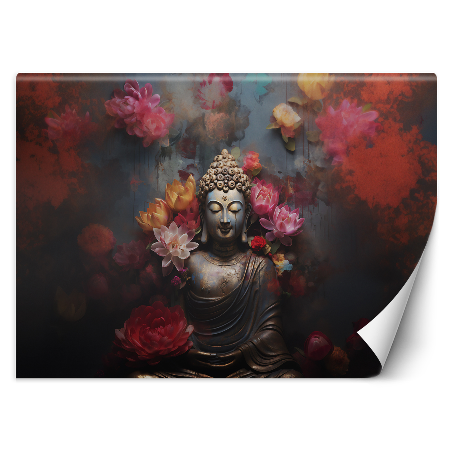 Fototapeta, Budda Kwiaty Zen Abstrakcja 100x70