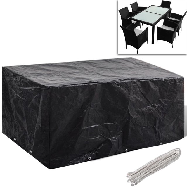 Housse Salon De Jardin 240x80x80 Cm - Tissu Oxford Imperméable Anti-UV - Protection Table Et Chaises Extérieur
