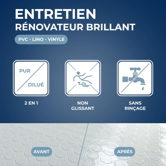 Entretien brillant 2 en 1 Sols PVC Starwax - 1L Starwax - 4