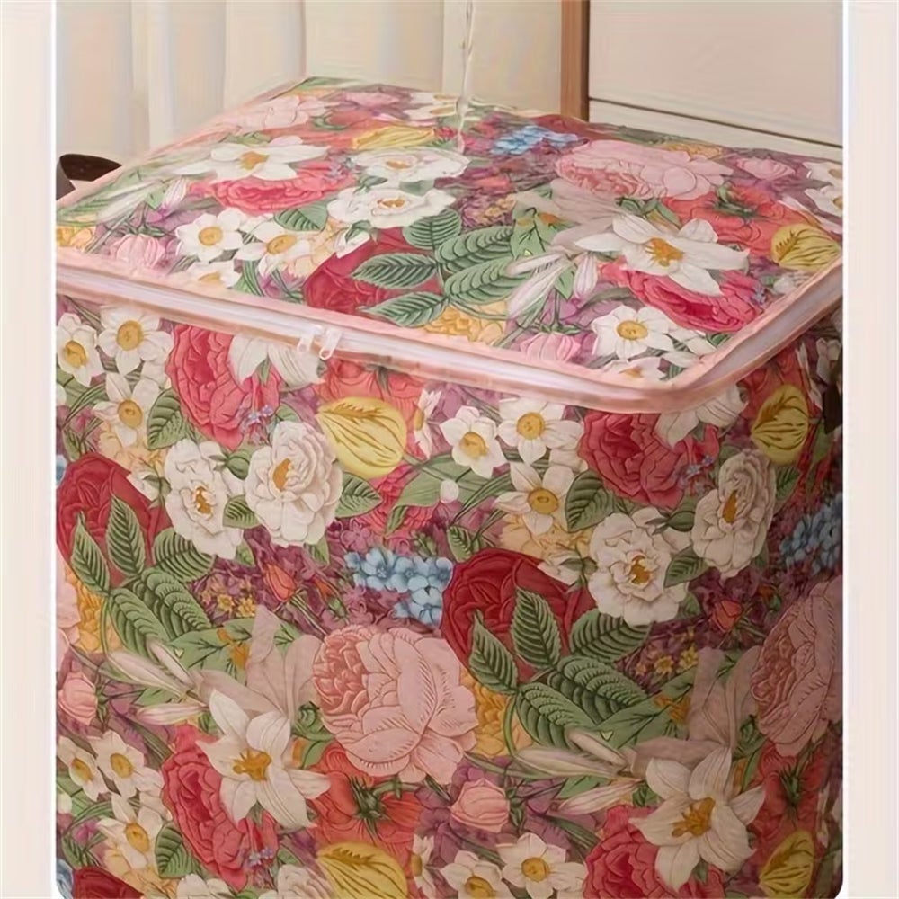 Borsa portaoggetti impermeabile di grandissima capacità, borsa intrecciata pieghevole, adatta per riporre vestiti e coperte in casa resistente viaggio - 7