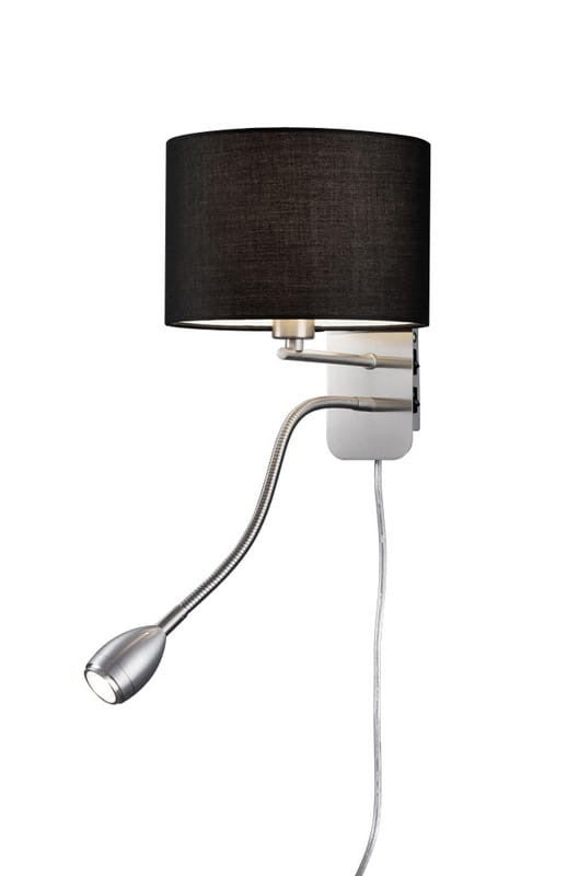 Kinkiet ścienny Hotel srebrno-czarny 2xE14x43W hotelowy wym: 23,5 x 20 x 20 cm metal IP20 Trio