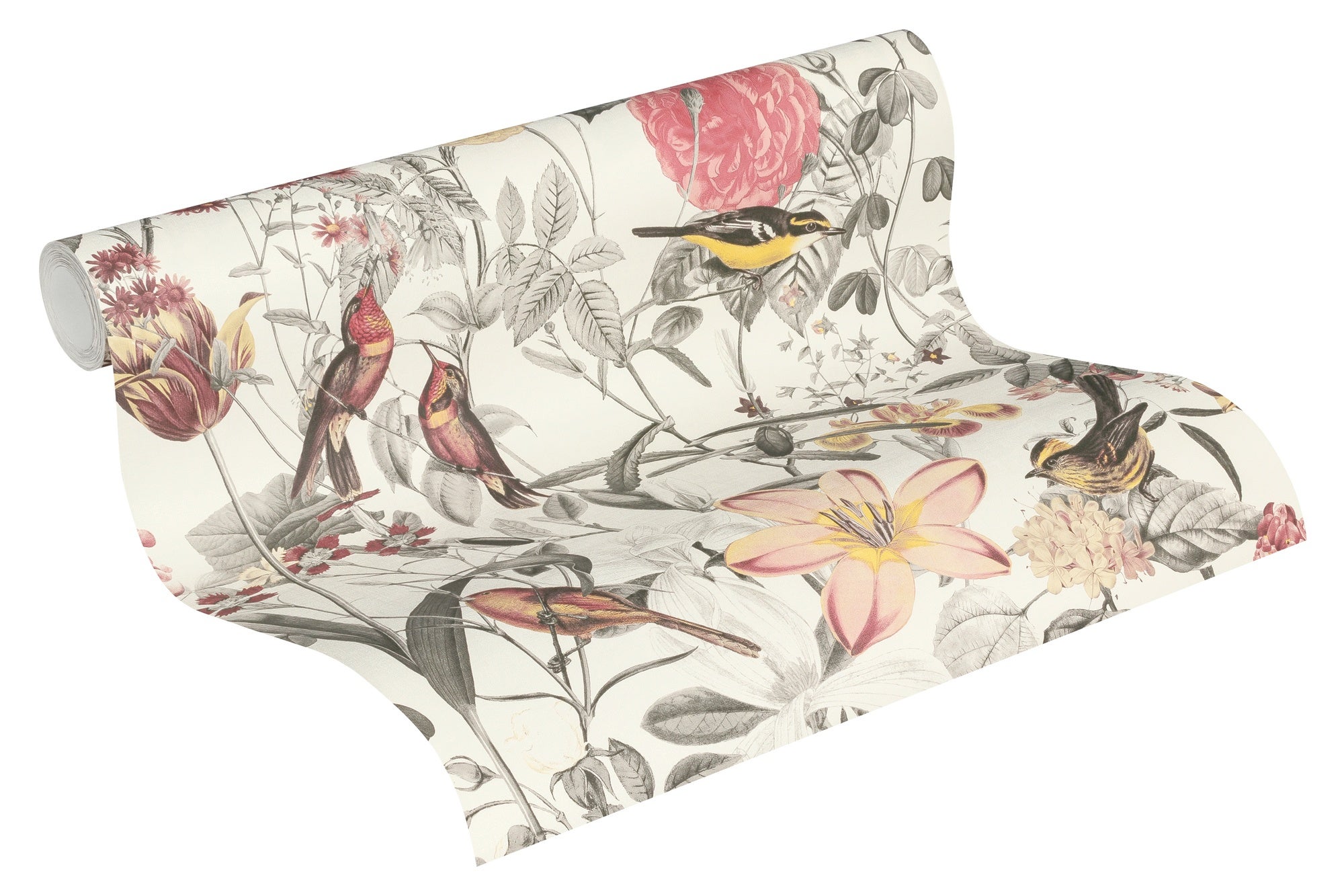 Papier Peint Intissé Floral A.S. Creation 377549 – Gris, 0,53 X 10,05 M, Motif Fleurs