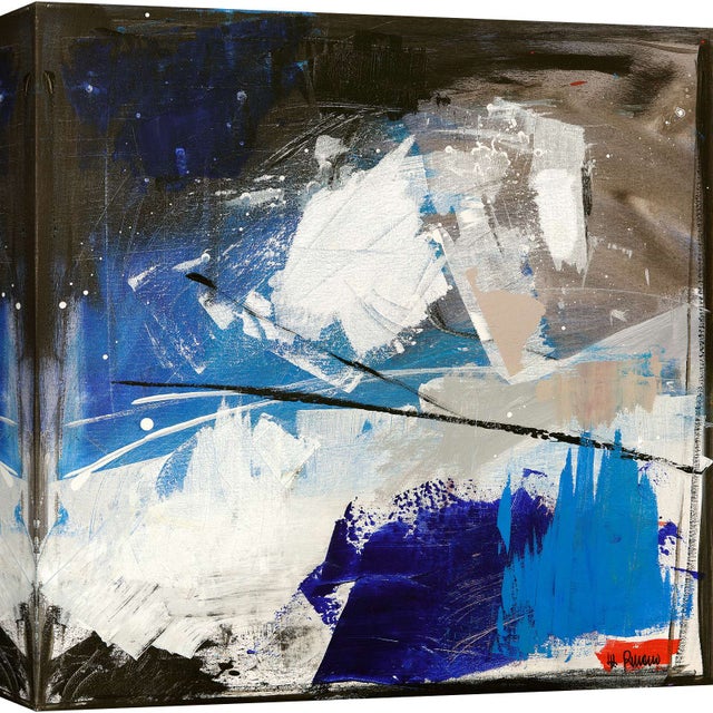 Peinture abstraite moderne - impression sur toile - H. Romero - Blue Sky - 70X70 cm