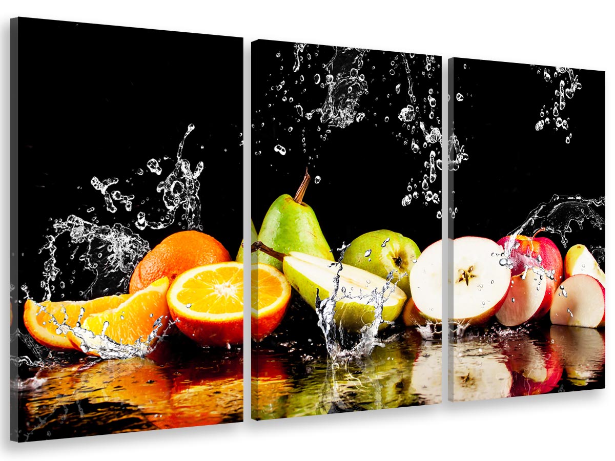 Tableau Moderne Frutta 4 – 4 Pièces 152x78 Cm, Toile Canvas, Déco Cuisine