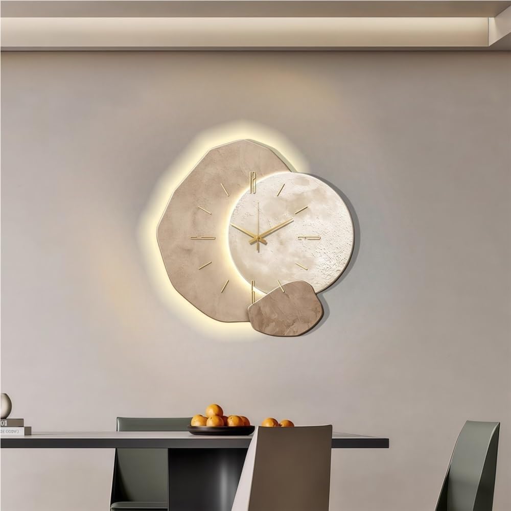 Suspendue Créative avec Lumière LED, Horloge Murale Lumineuse, Simple Horloge Décorative d'art pour Hôtel pour Restauration à 40 * 40cm - 3