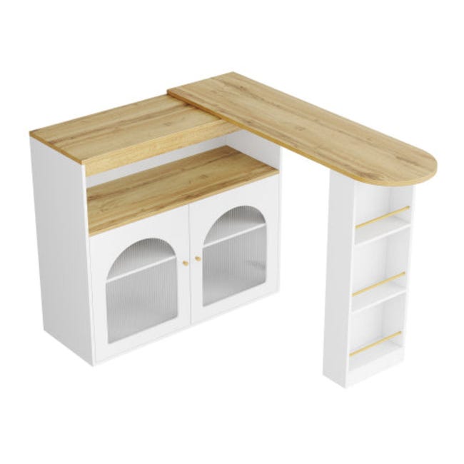 Table de bar extensible moderne, rangement, rotative | Leroy Merlin