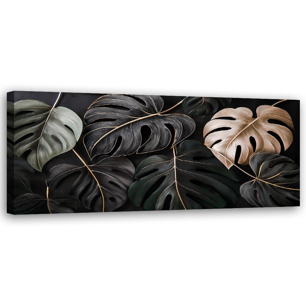 Obraz na płótnie, Monstera Liście RoślinyTropikalne 120x40
