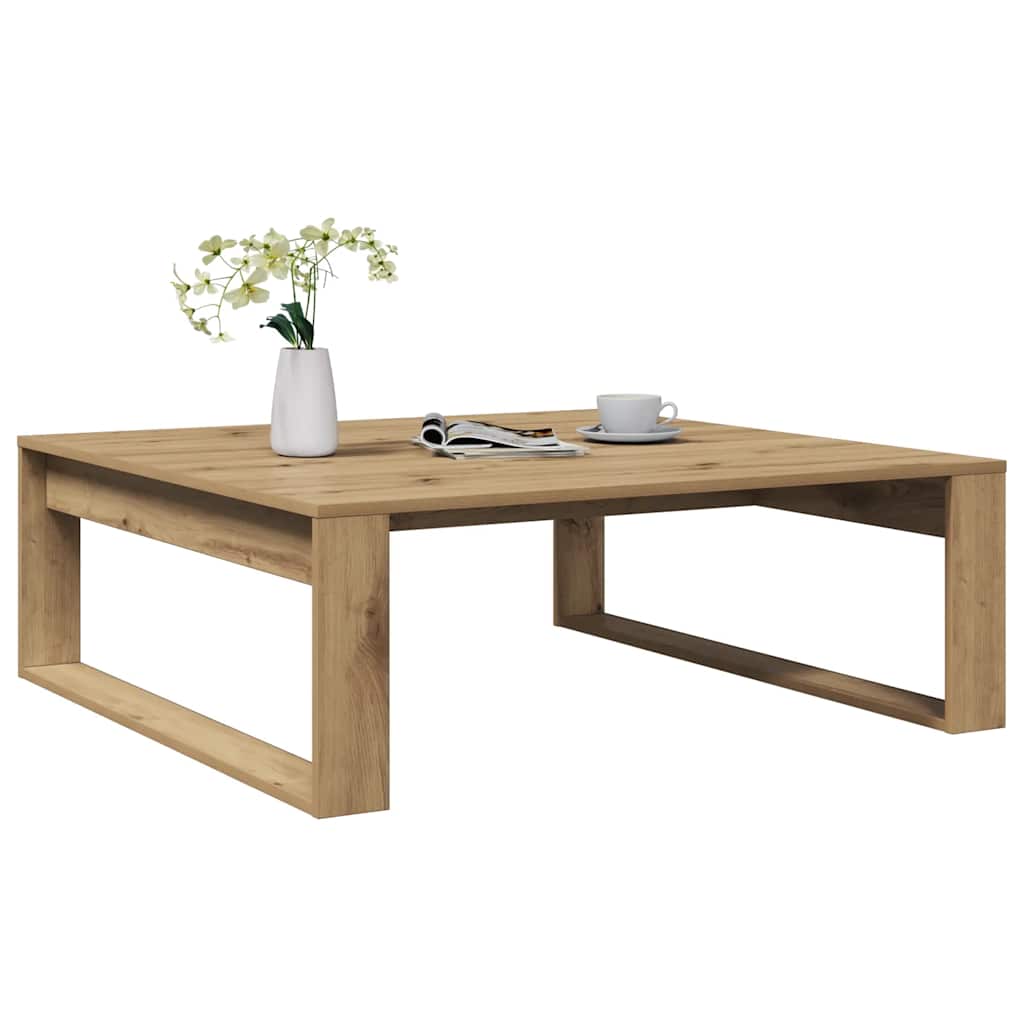 Vidaxl Mesa De Centro Madera De Ingeniería Roble Artisan 100X100x35 Cm , Leroy Merlin