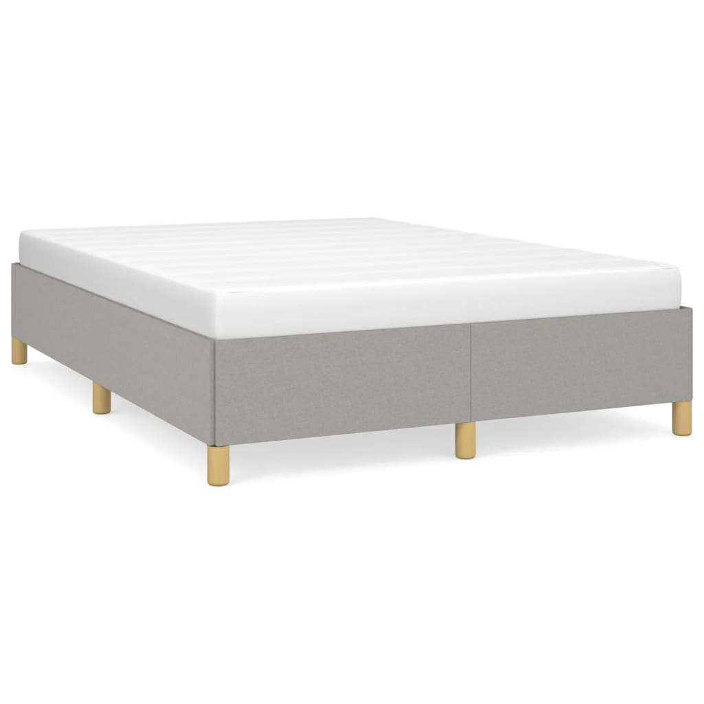 Cadre de lit sans matelas, en tissu, gris clair, pour la chambre, 140 × 200 cm - 2