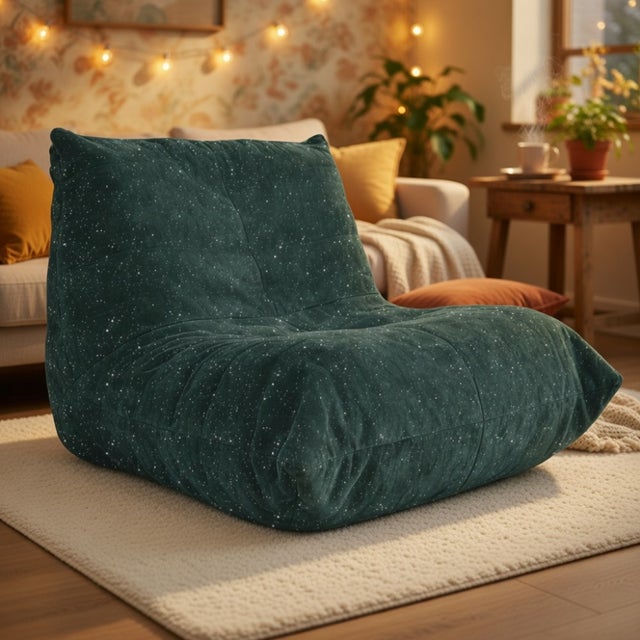 Pouf relaxant ultra doux élégant lounge intérieur salon chambre