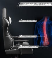 Rattantree Chaise De Bureau Ergonomique Avec Appui-tête Réglable, Dossier Haut Respirant, Support Lombaire S, Accoudoirs 4D & Inclinaison – Confort Toute La Journée, Noir