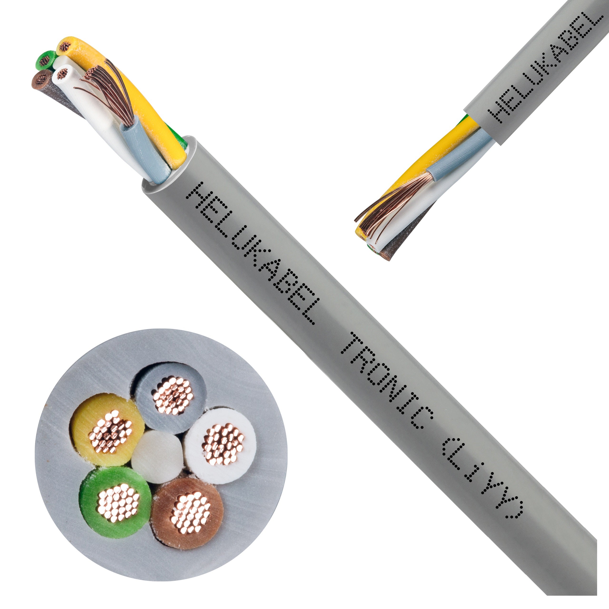 Kabel sterowniczy TRONIC LIYY 5x0,25mm2 szary 500V olejoodporny linka Helukabel 100m