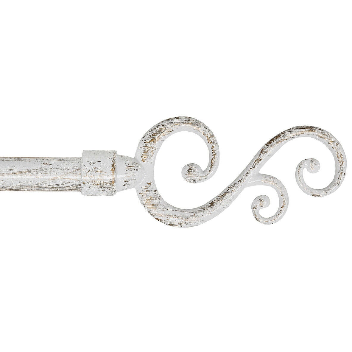 Karnisz Żelazko Rozsuwany Karnisz Kółka Spirale 160-300 Cm Shabby Chic