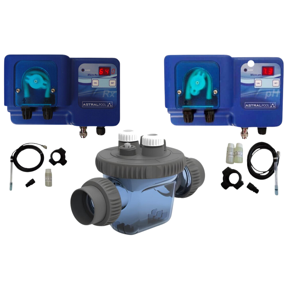 Pack Régulateur automatique pH et Chlore ASTRALPOOL + chambre analyse Zelia Pod - 2