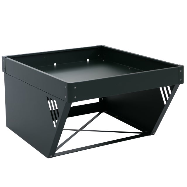 Garaż dla kosiarki automatycznej z donicą HWC-P41, metalowa wiatka na kosiarkę 40 x 60 x 70 cm ~ zielony