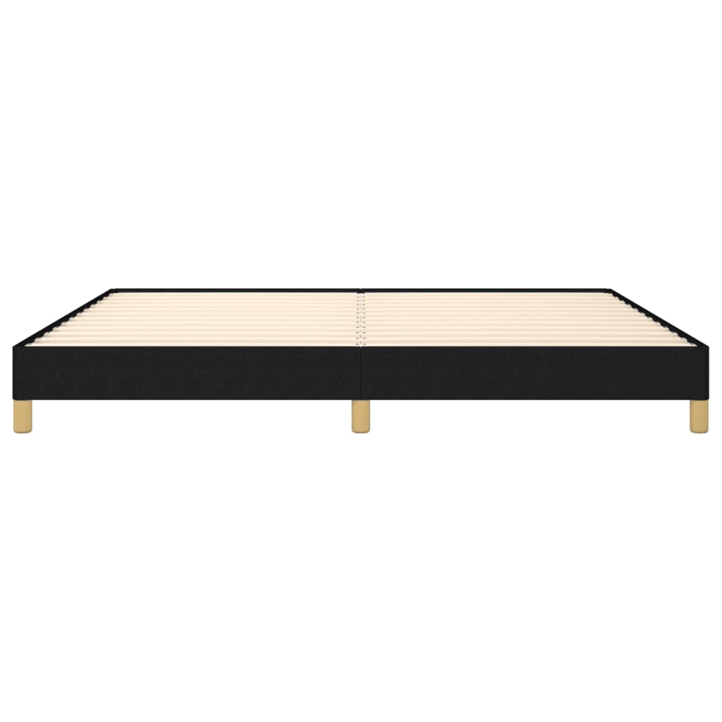 Cadre de lit sans matelas, tissu noir, pour la chambre, 200 × 200 cm - 5