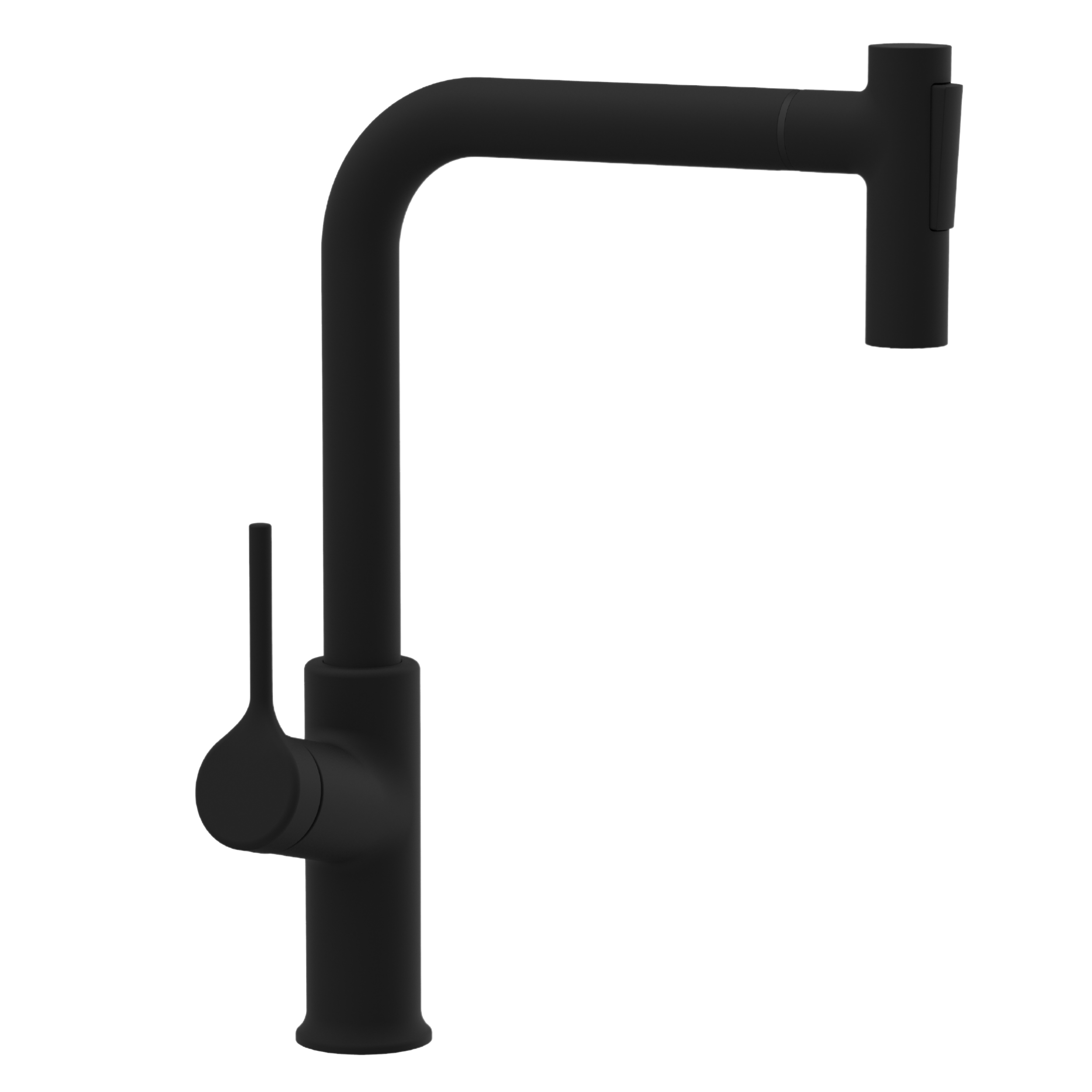 Bateria kuchenna Invena Feres z wyciąganą 2f wylew typu l, czarna