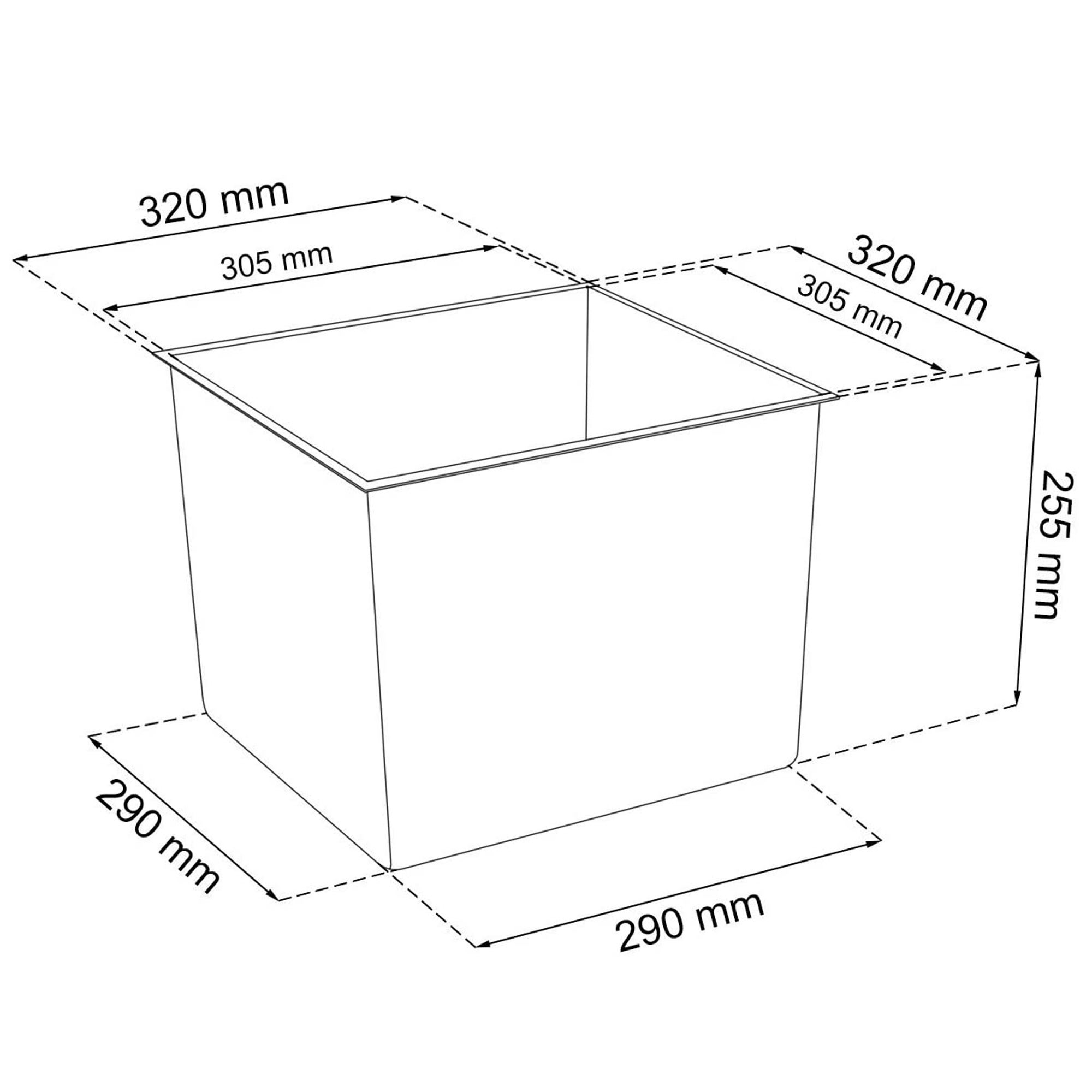 Pot plastique haut 49L anthracite 32,5 x 32,5 x 61 cmavec réservoir - 4