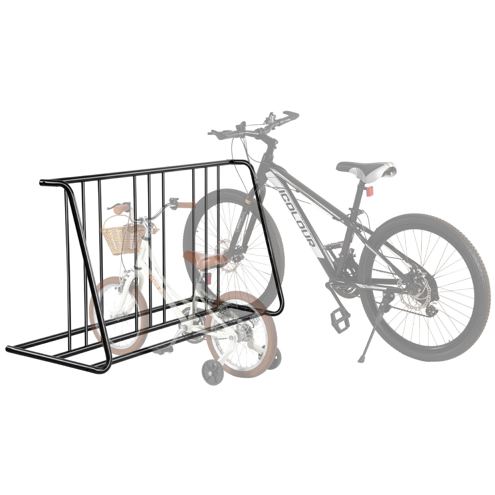 Stojak na rowery VEVOR, kompatybilny z oponami 76,2 mm, 6 rowerów