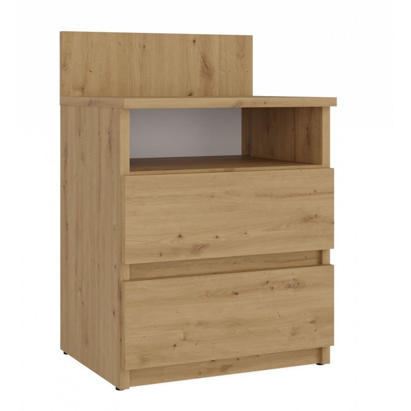Szafka Nocna Topeshop Malwa M1 - Dąb Artisan Z 2 Szufladami 32x40x59 cm 1 szt.