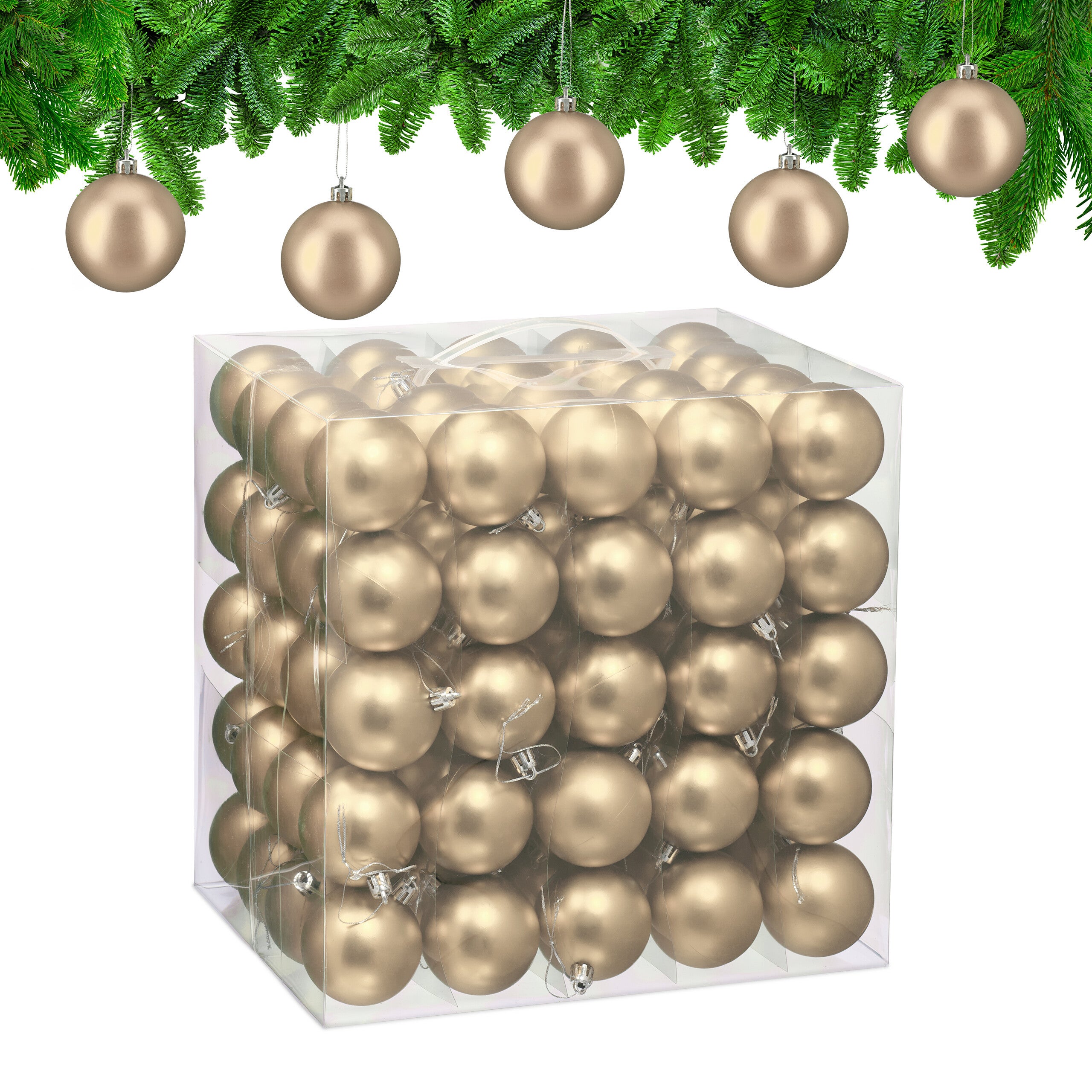 Lot Boules De Noël – Diamètre 5 Cm, Déco Sapin Vintage