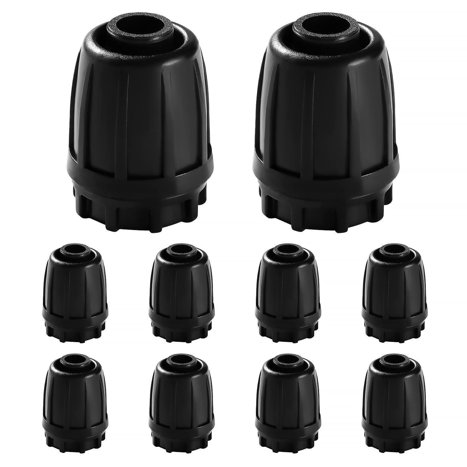 50 Tappi Di Chiusura Forati Per Irrigazione A Goccia - Diametro Interno 5 Mm, Per Tubi Da 4/7 Mm O 8/11 Mm