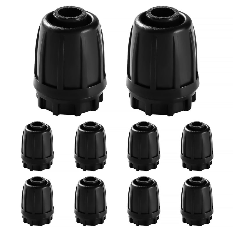 10 sztuk złączek do nawadniania kropelkowego do rur 16 mm, adaptery do korków do nawadniania kropelkowego, proste złączki do nawadniania, czarne