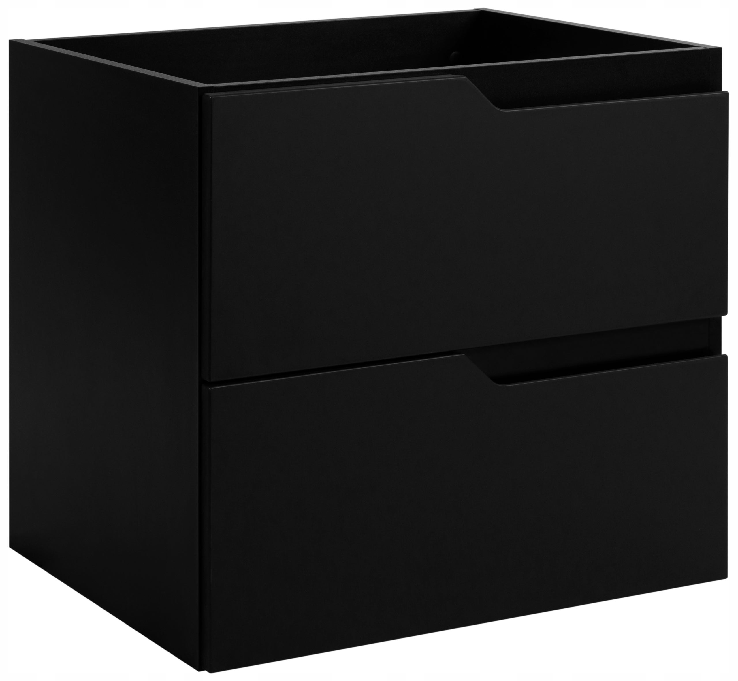 Szafka łazienkowa MODERN 60 cm czarna MDF frezowane uchwyty