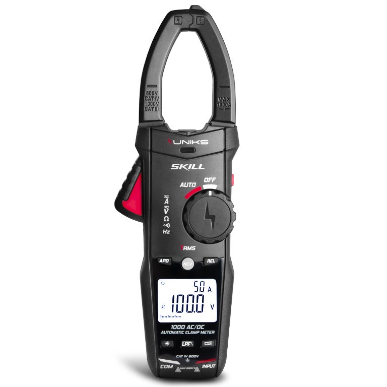 FNNEMGE Pinza Amperometrica Digitale DC/AC: 0-600A, Multimetro Valore Efficace Vero 6000 Conteggi, Misurazione NCV Corrente Alternata/Corrente Continua, Tensione, Resistenza - Foto 6