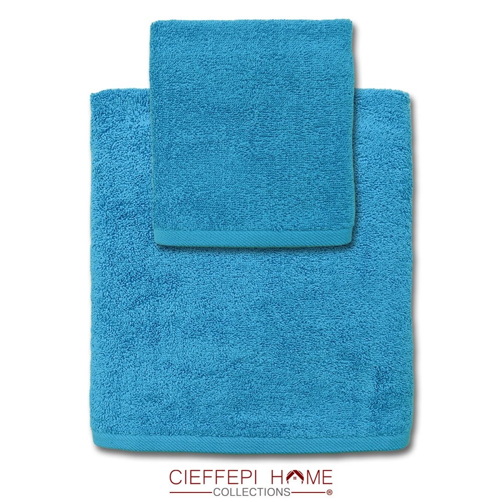 Set Asciugamani Personalizzati SOLO MIO BASIC - Viso 55x103 Cm E Ospite 40x55 Cm, 100% Cotone, Navy - Ideale Per Bagno E Ospiti - Foto 2