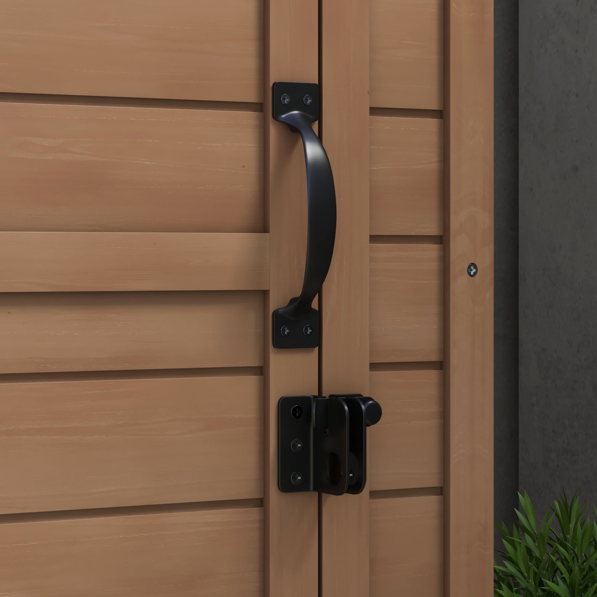 Outsunny Armadio da Giardino in Legno con Ripiano Regolabile e Catenaccio, 75x56x117cm, Marrone - 9