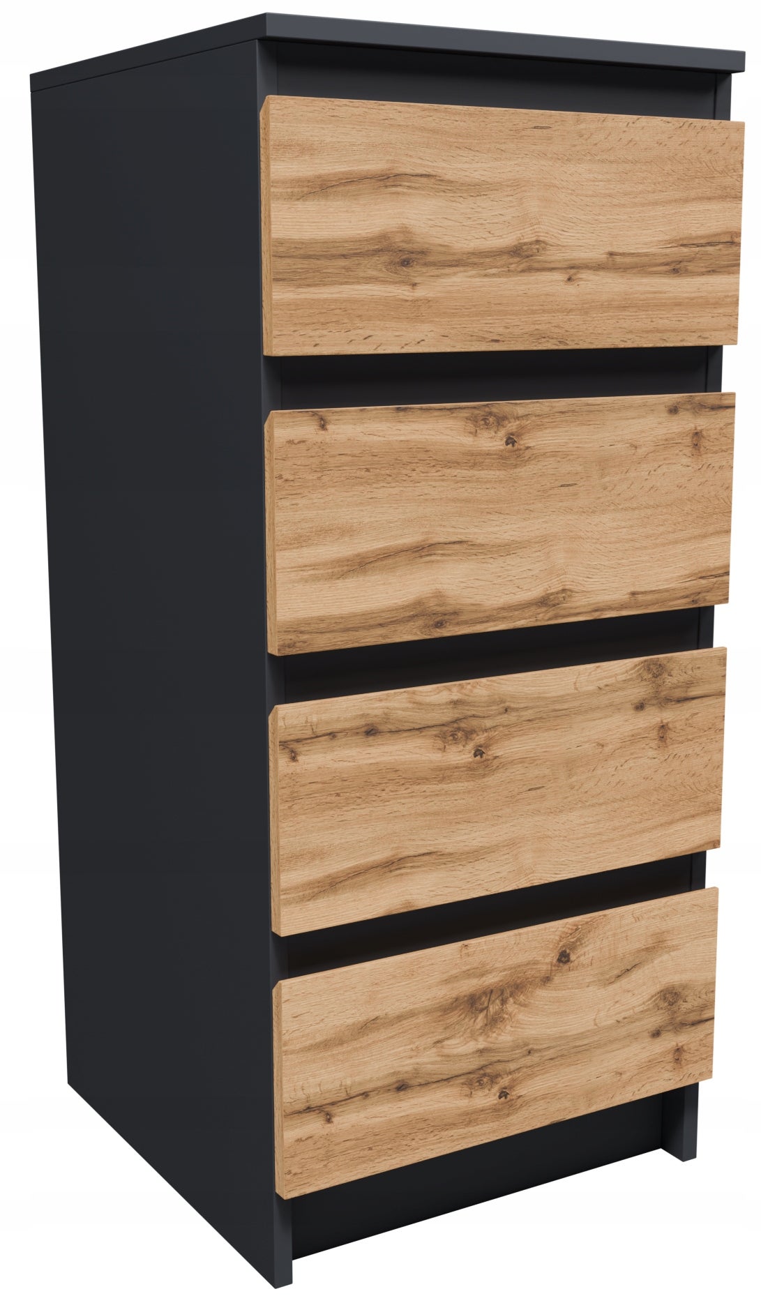 Komoda szafka CR3-T-2 grafit-wotan 4 szuflady pojemny regał stolik nocny