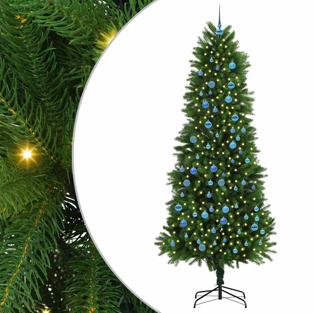Choinka z 300 diodami LED z podstawą Zielony 240 cm PE