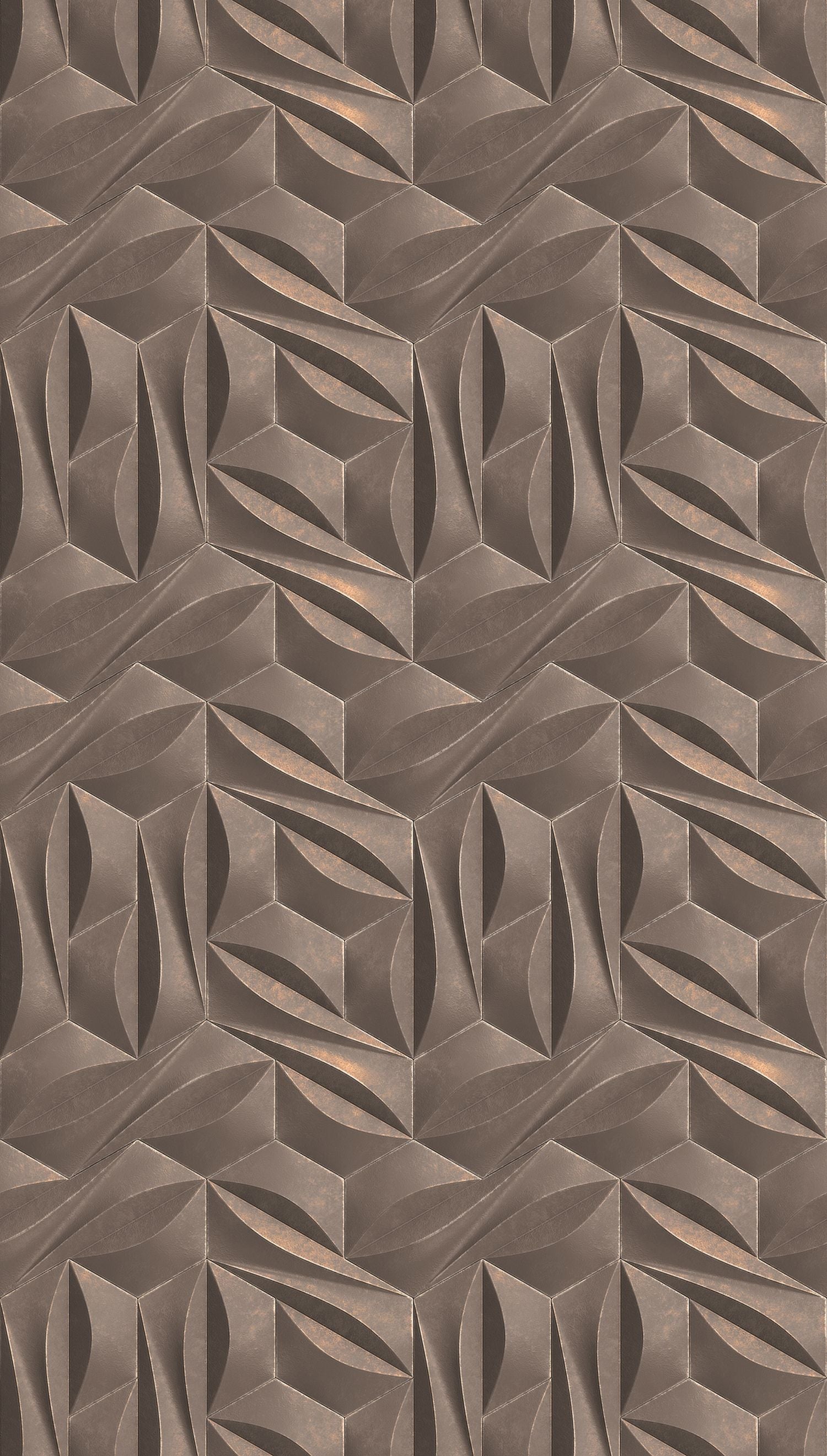 Fototapeta Motyw 3D szarymIbrązu - 159 x 280 cm - LIVINGWALLS