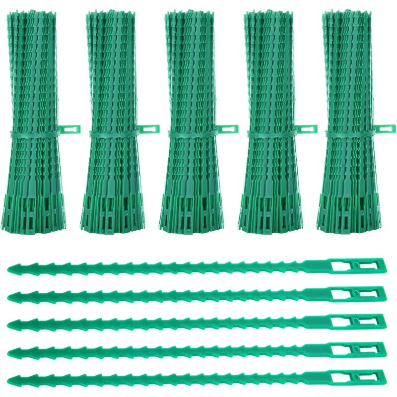 Zestaw 500 szt. Zacisków do Roślin, 17CM Regulowane Opaski Ogrodowe Plastikowe do Elastycznego Ogrodu, Opaski Kablowe do Pomidorów
