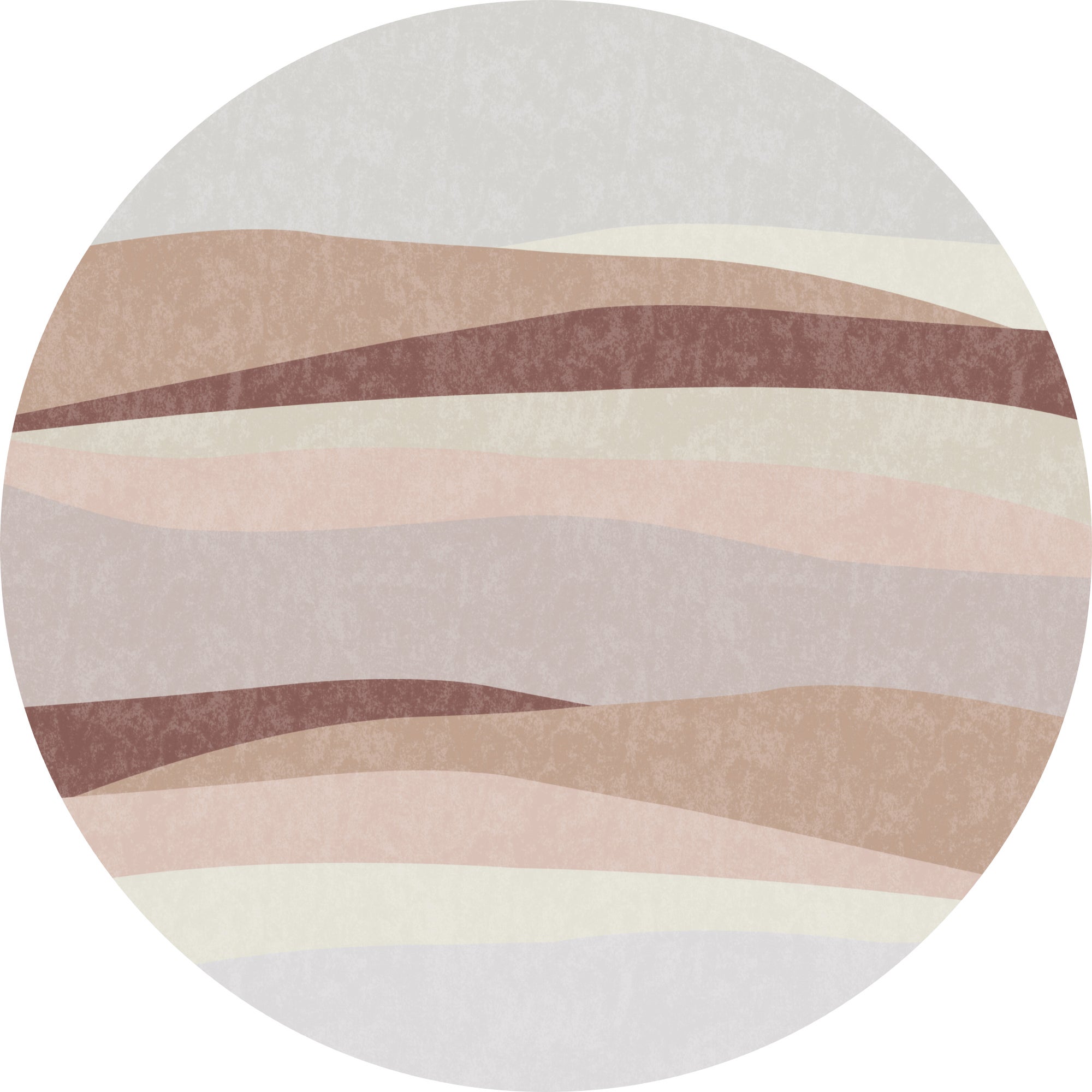 Alfombra de vinilo, kamikochi [diam] 100 cm - pvc antideslizante, lisa impresa, vinilica para cocina o salón, lavable