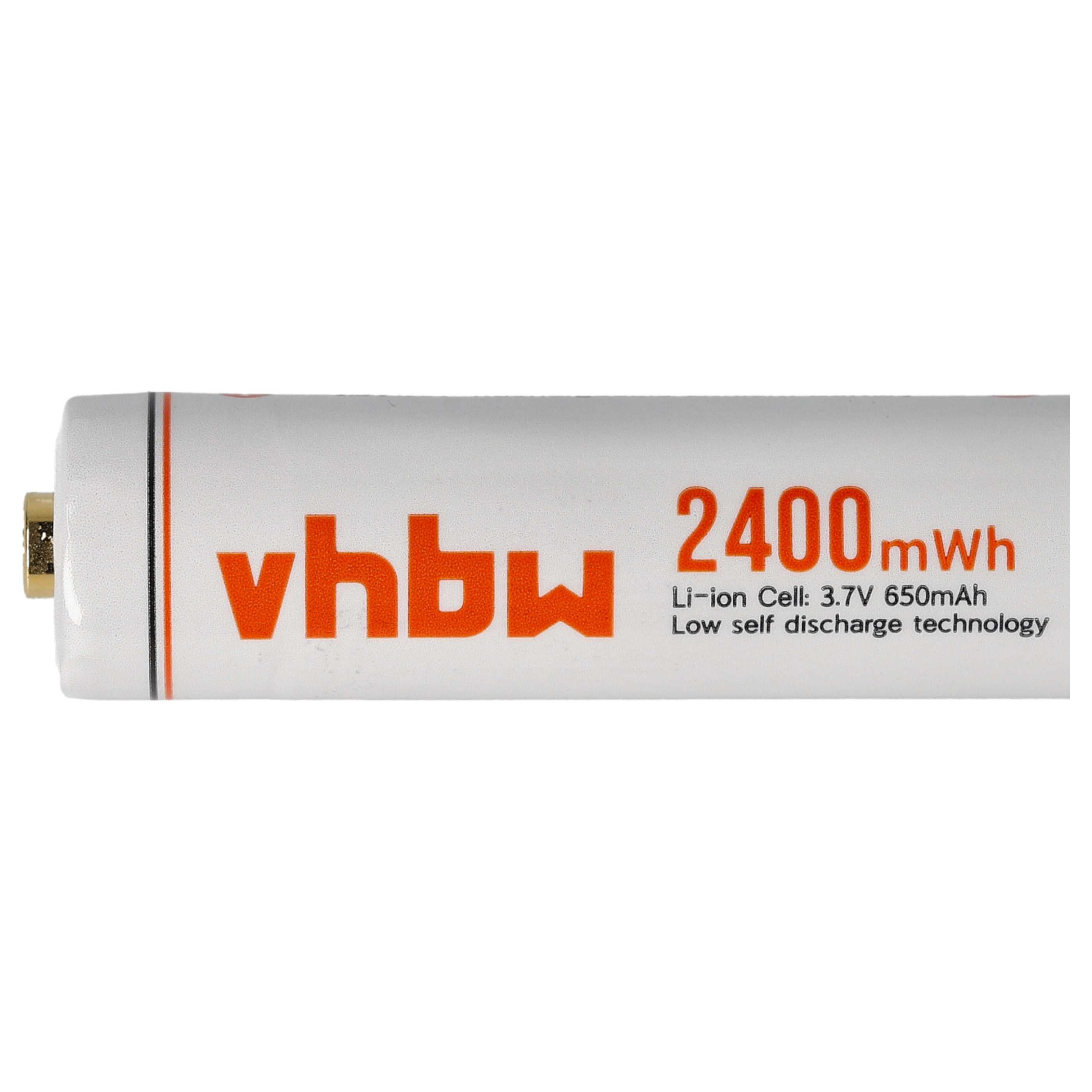 vhbw Piles rechargeables AA mignon (AA), 4 pcs pour divers appareils (650mAh, 1,5V, Li-ion) - 4