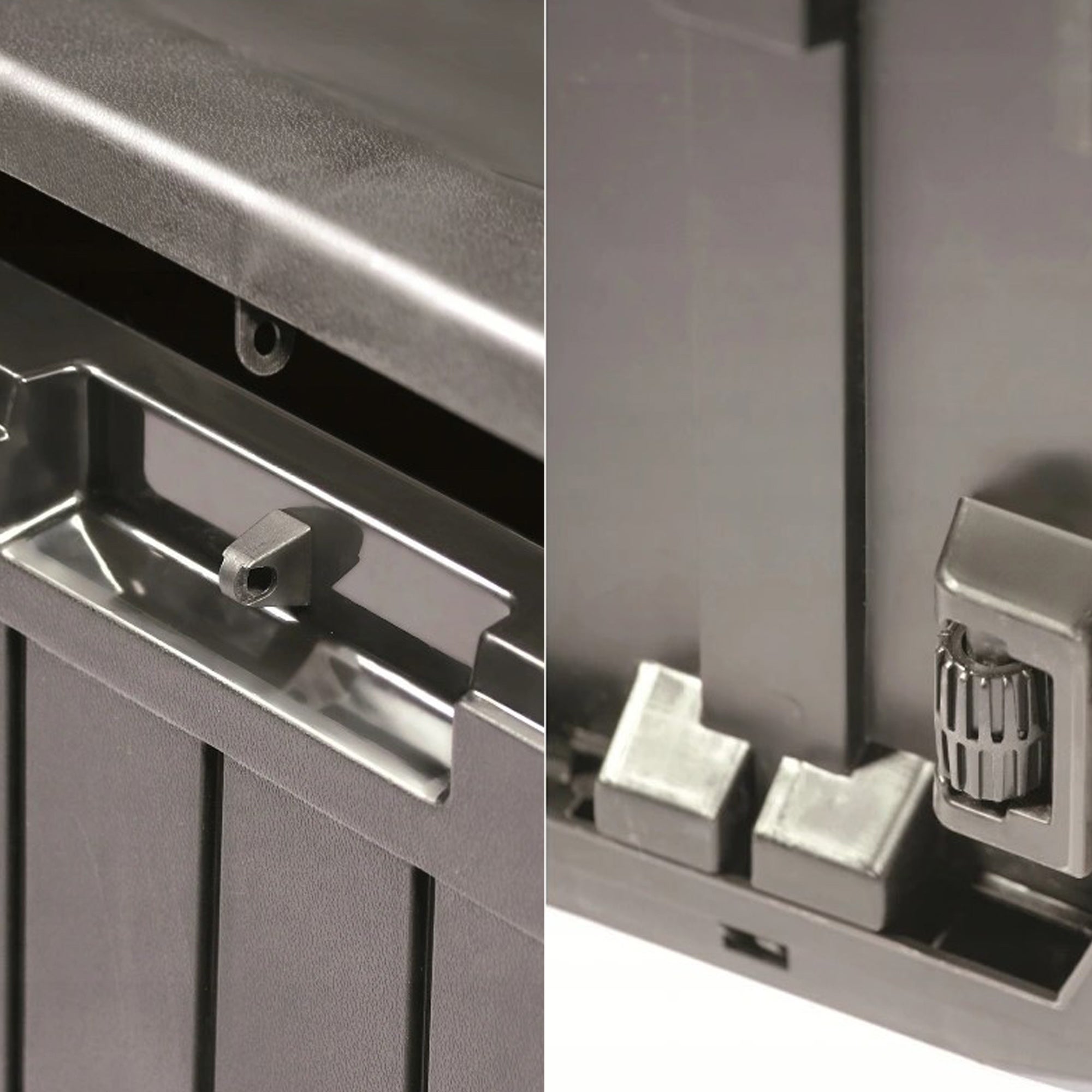 Bac de jardinage 290 litres Prosperplast Boxe Planche en plastique de couleur anthracite 116,6 x 47 x 59,5 cm - 4