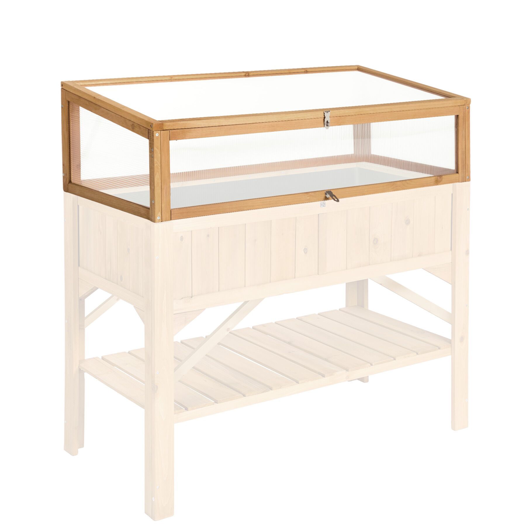 Semenzaio a letto caldo per orto rialzato marrone 115 x 53 x 34 cm TECTAKE - 5