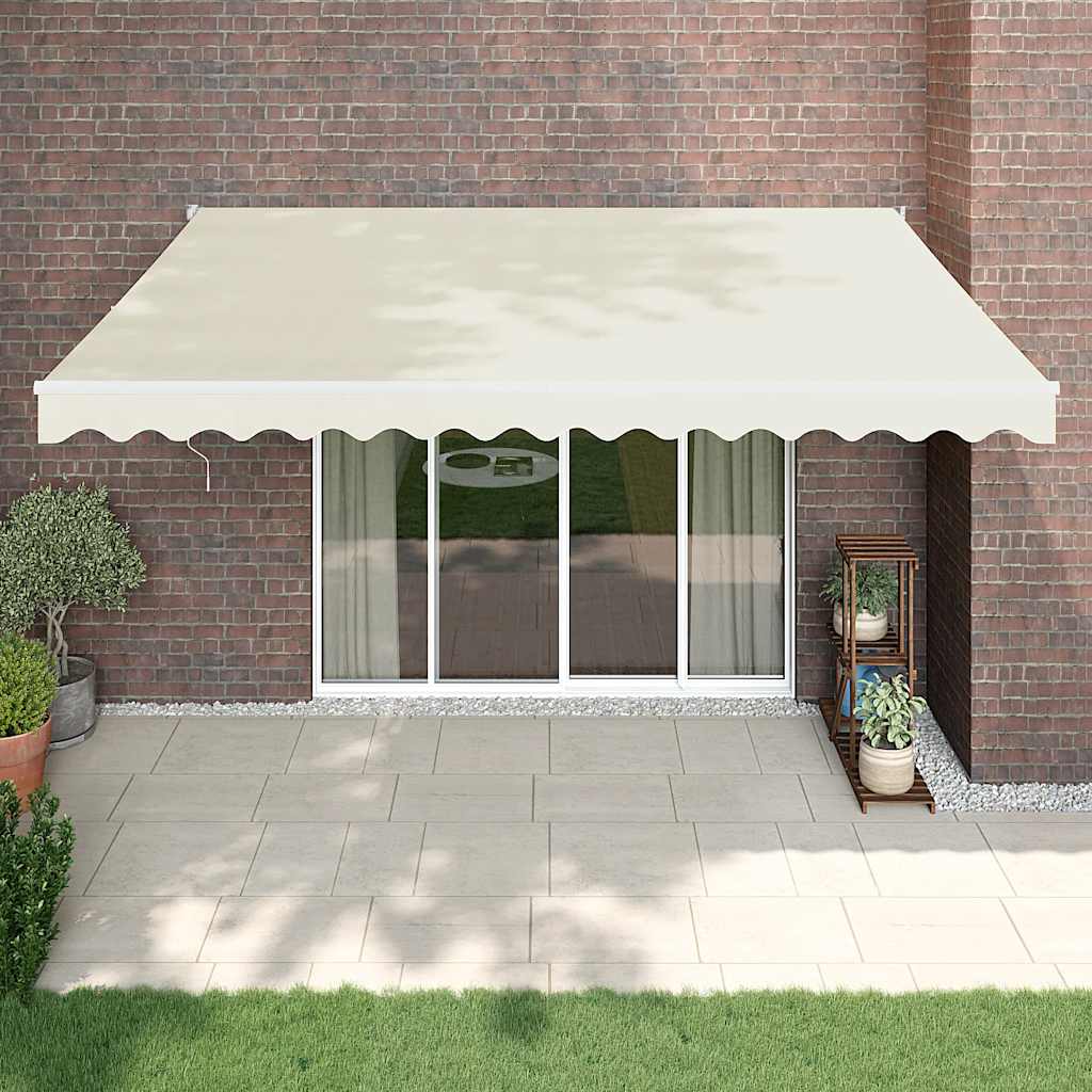 Maison exclusive - toldo retráctil automático color crema 4x3 m