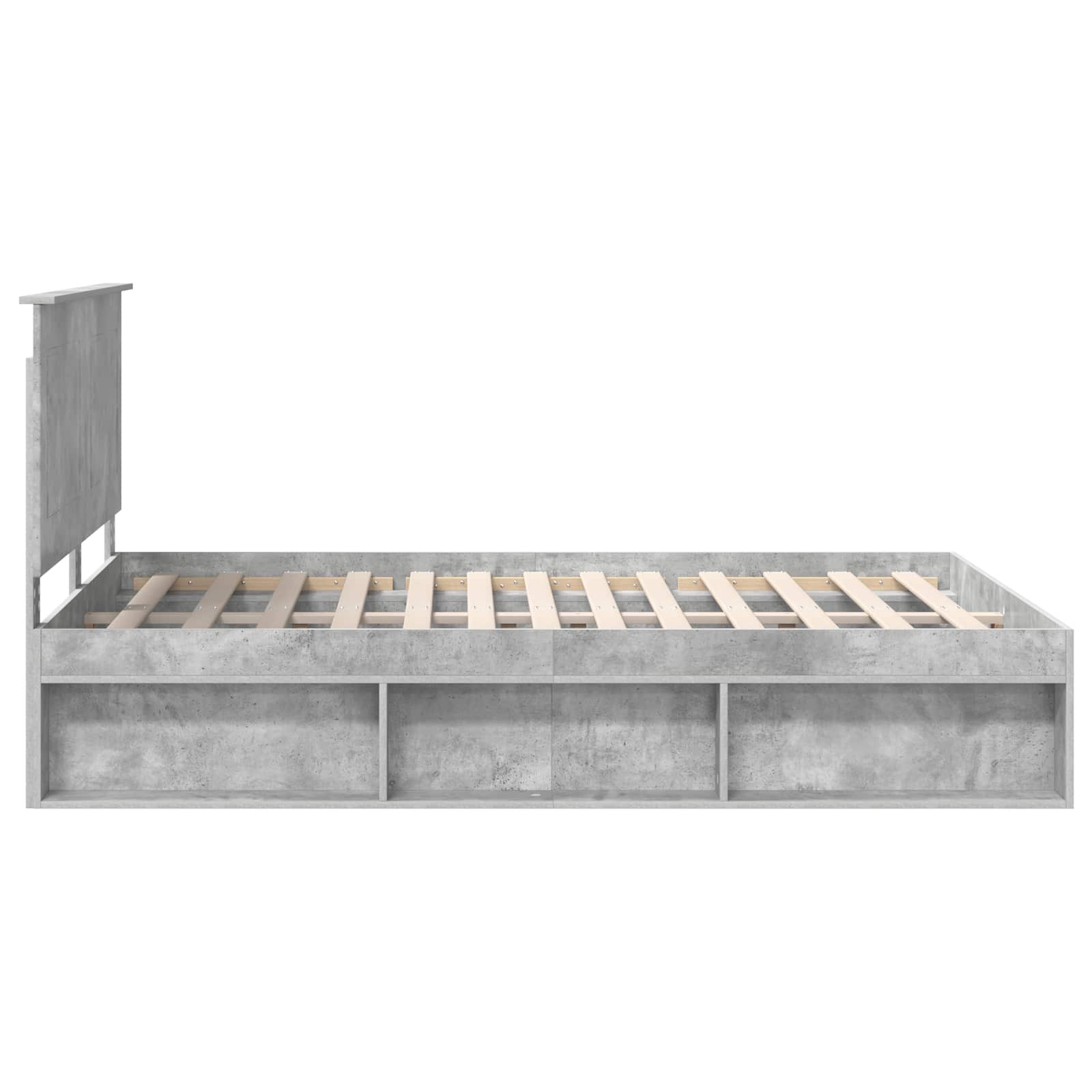 Cadre de lit béton 140 x 190 cm en pin massif - 8