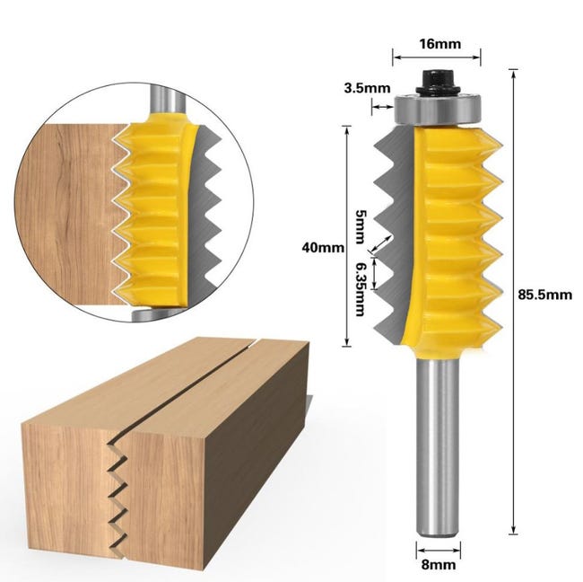 Fresa A Doppia Battuta Per Incastri Con Gambo Di 8 Mm - Foto 1